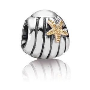 PANDORA Two Toned Sea Shell Charm